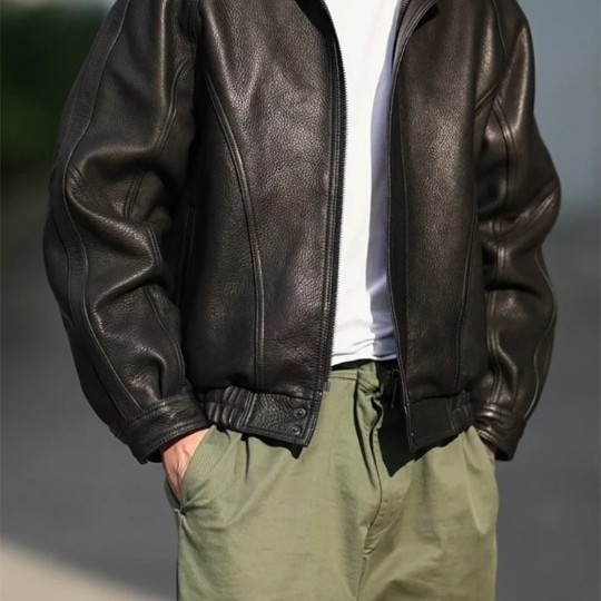 Men’s Casual Leather Jacket – Timeless Design & Effortless Versatility
