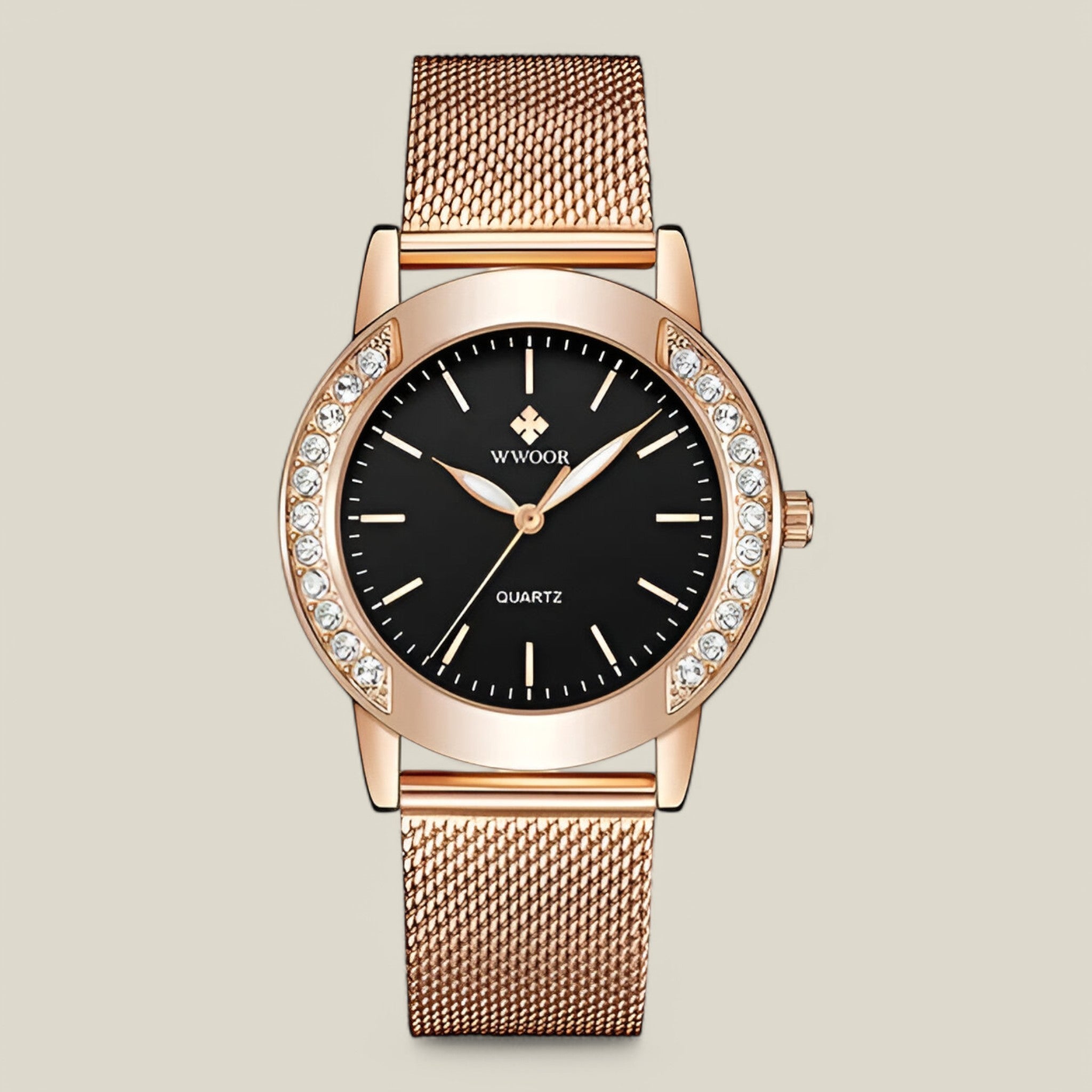 Rose Gold Watch – Elegant Woman Stainless Steel Wristwatch