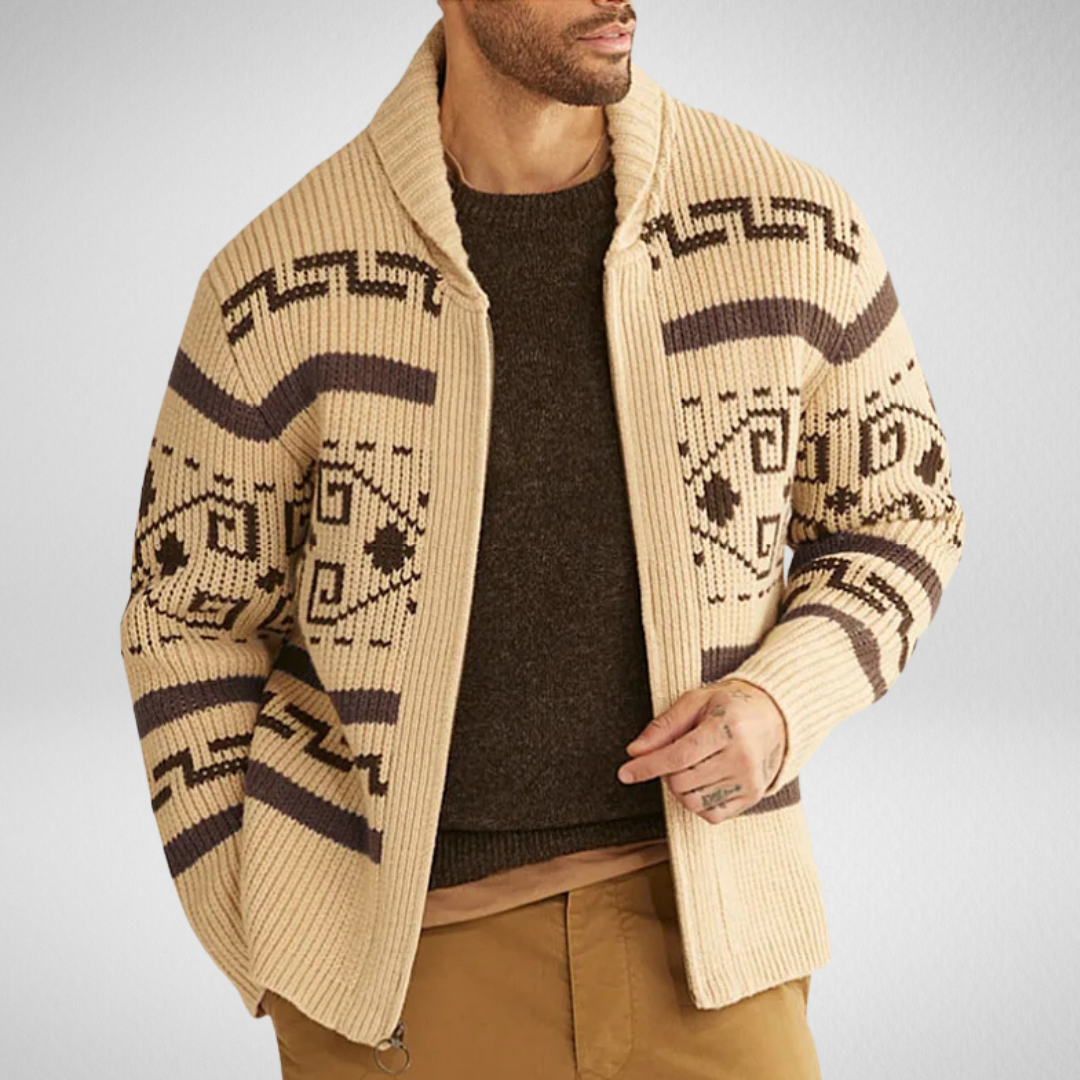 Men’s Knitted Zip Cardigan – Autumn & Winter