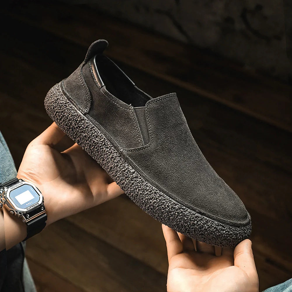 Hide Men Work Cowhide Leather Soft Shoes - Solorfit