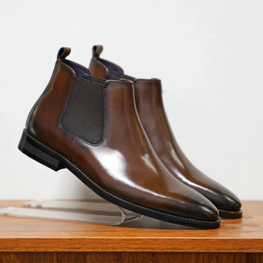 Leandro Bassano Genuine Leather Chelsea Boots - Solorfit