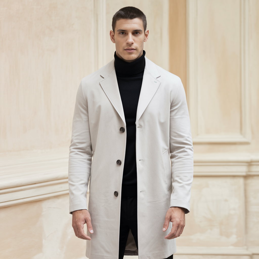 Kirk | Long Cotton Coat – Elegant Casual Overcoat for Everyday and Formal Wear