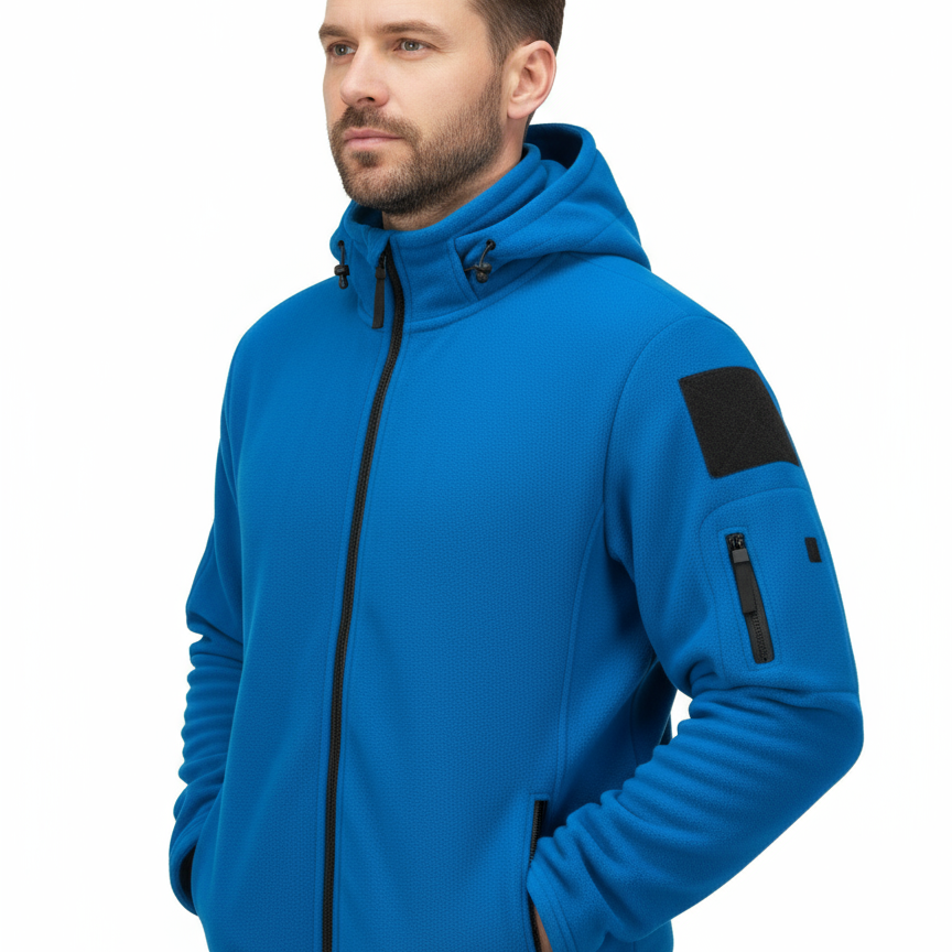 Men’s Fleece-Lined Hooded Jacket – Warm Winter Coat for Outdoor Comfort