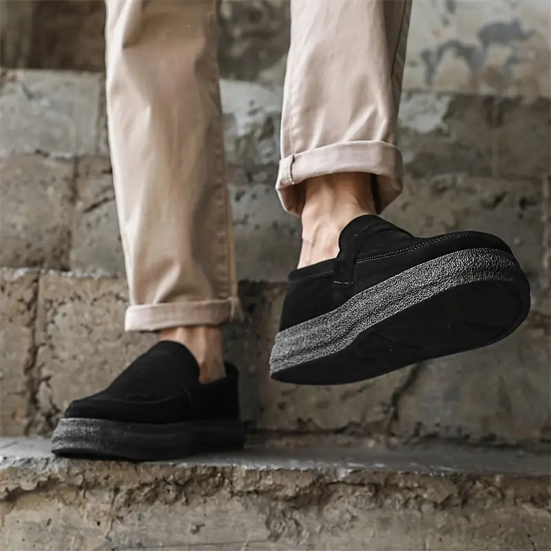 Solorfit | Men’s Classic Loafers – Casual Vintage Slip-On Work & Business Shoes with Rubber Sole - Solorfit