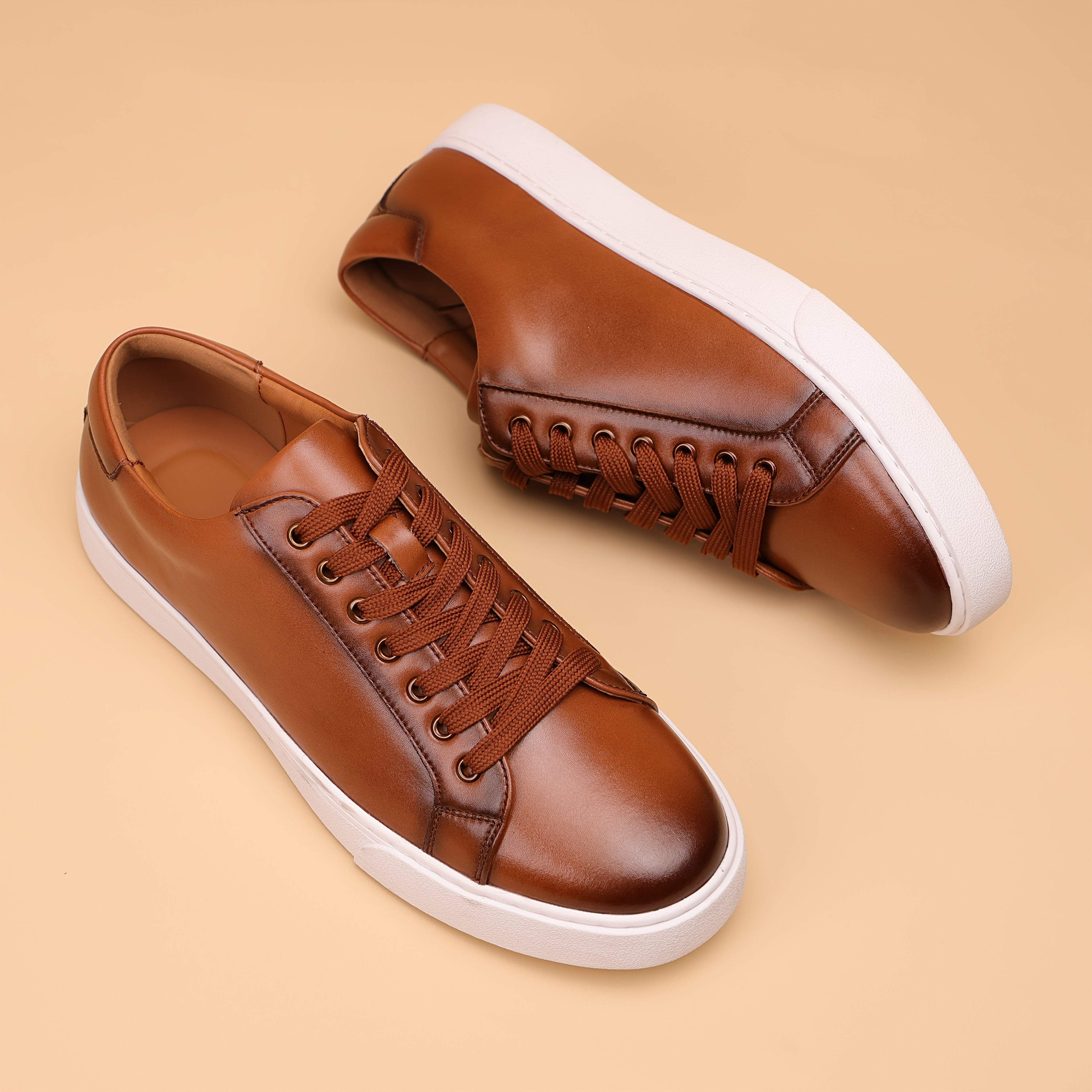Classic Genuine Leather Men’s Casual Shoes – Minimalist Comfort for Everyday Wear