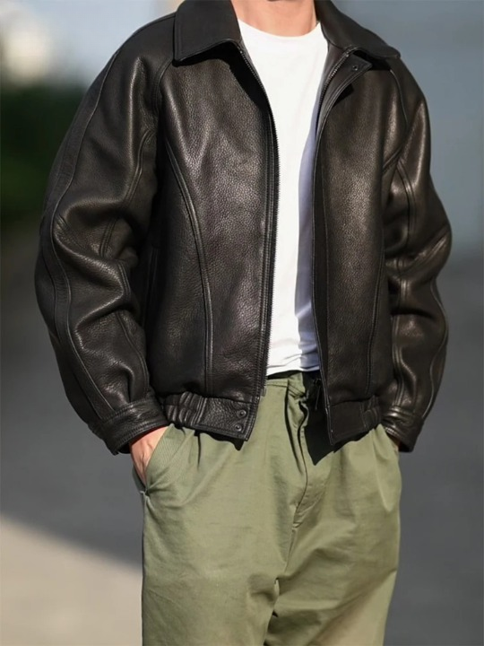 Men’s Casual Leather Jacket – Timeless Design & Effortless Versatility