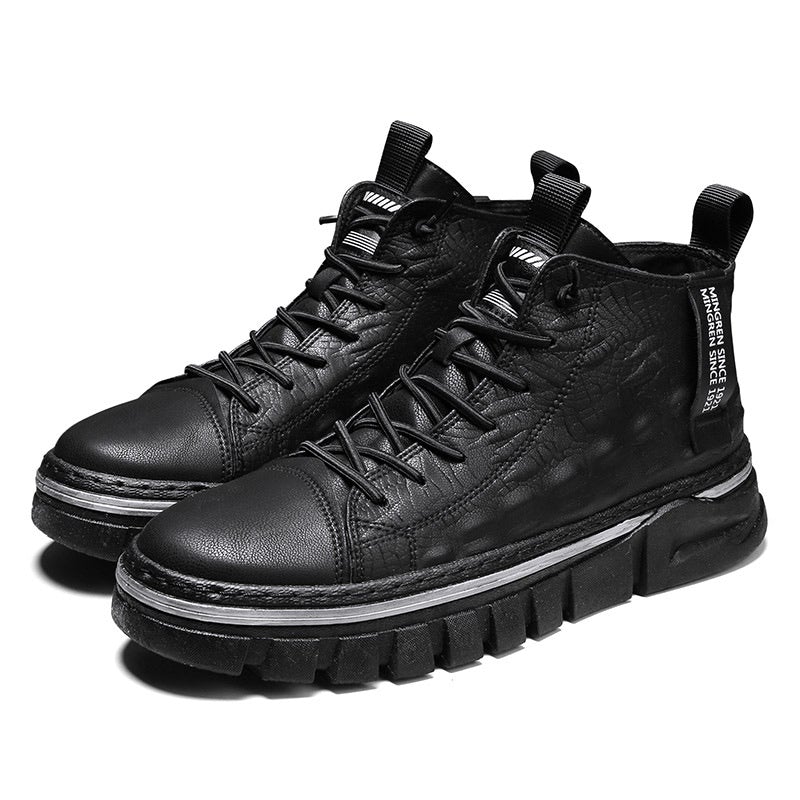 Dango Leather Sneakers – Men’s Casual Low-Top Shoes with Modern Design