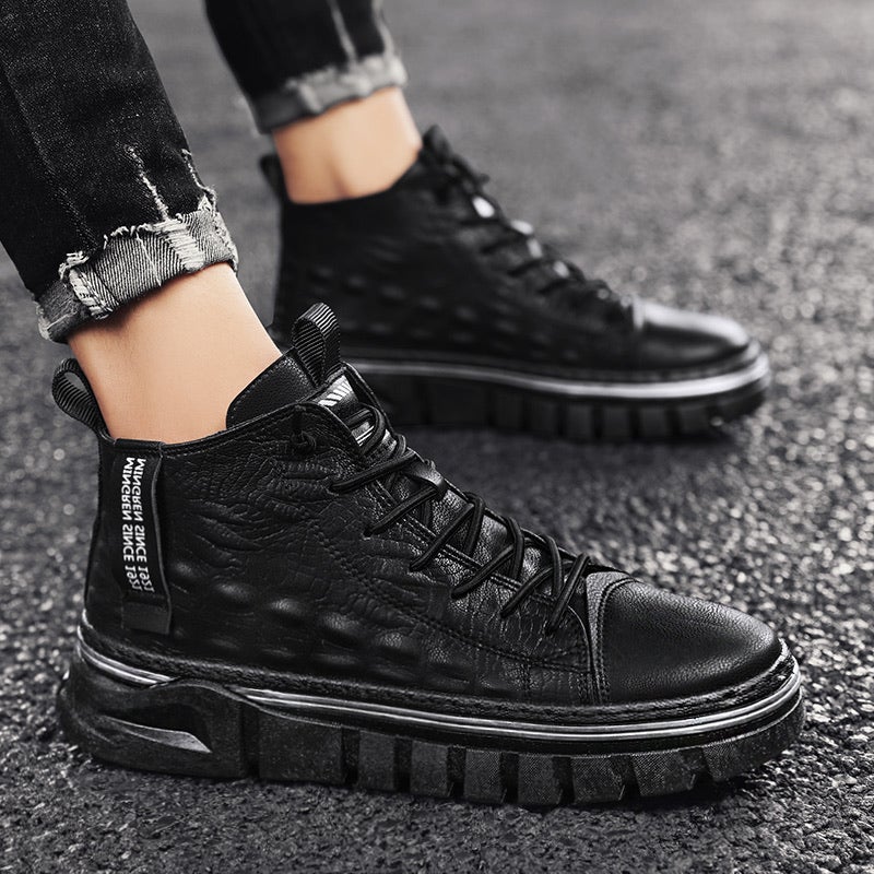 Dango Leather Sneakers – Men’s Casual Low-Top Shoes with Modern Design
