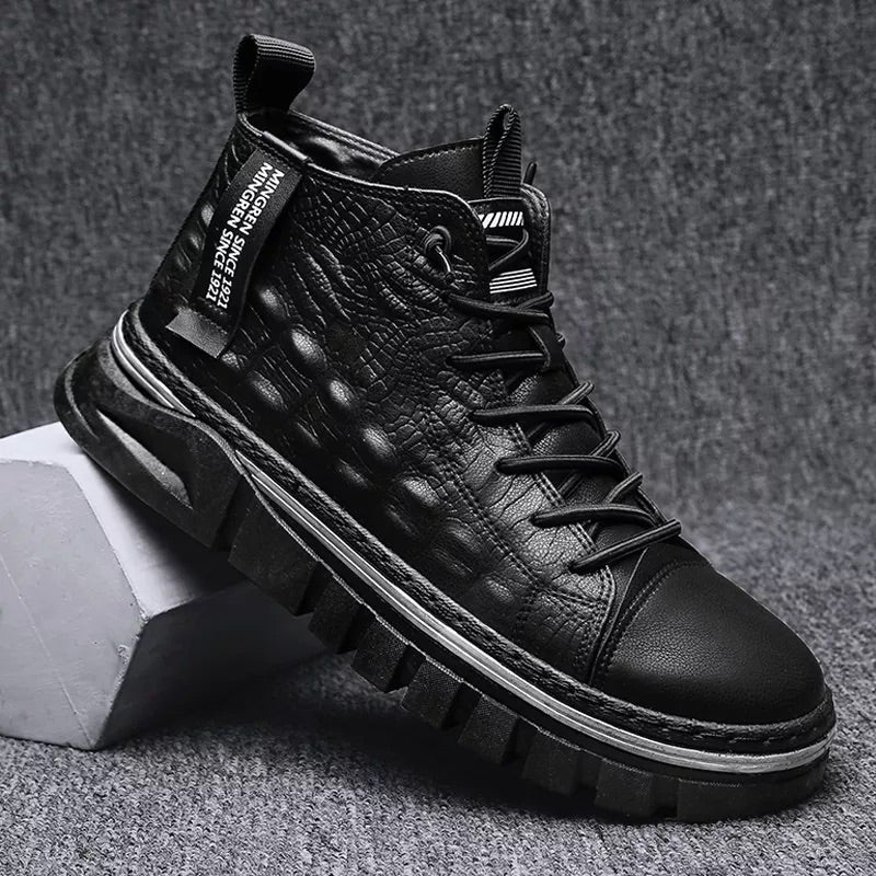 Dango Leather Sneakers – Men’s Casual Low-Top Shoes with Modern Design