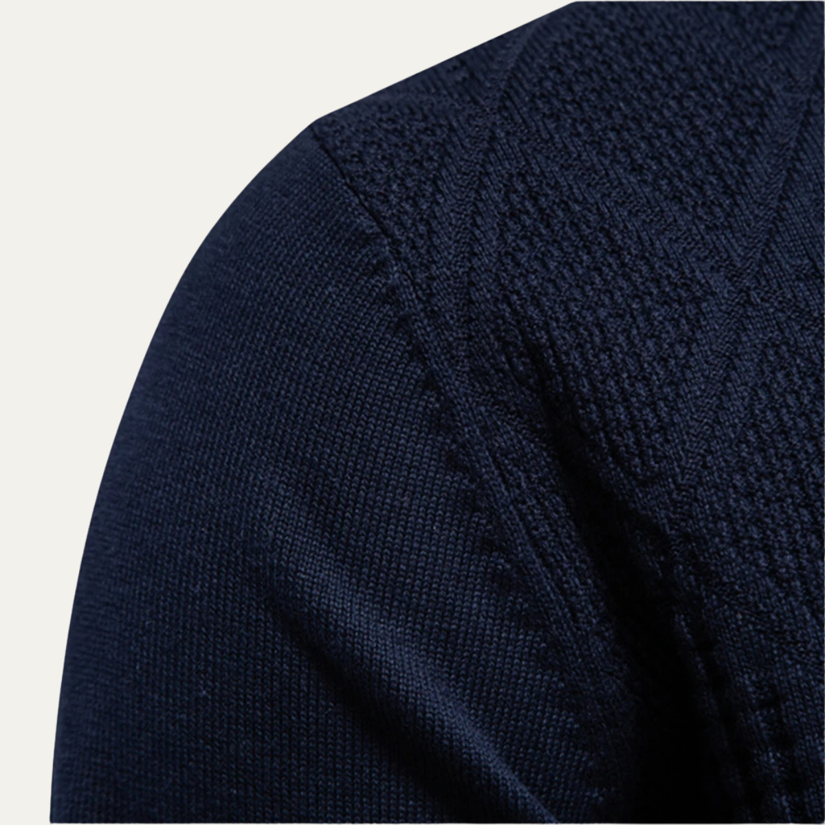 Kensington Diamond Knit Button Polo Sweater for Men