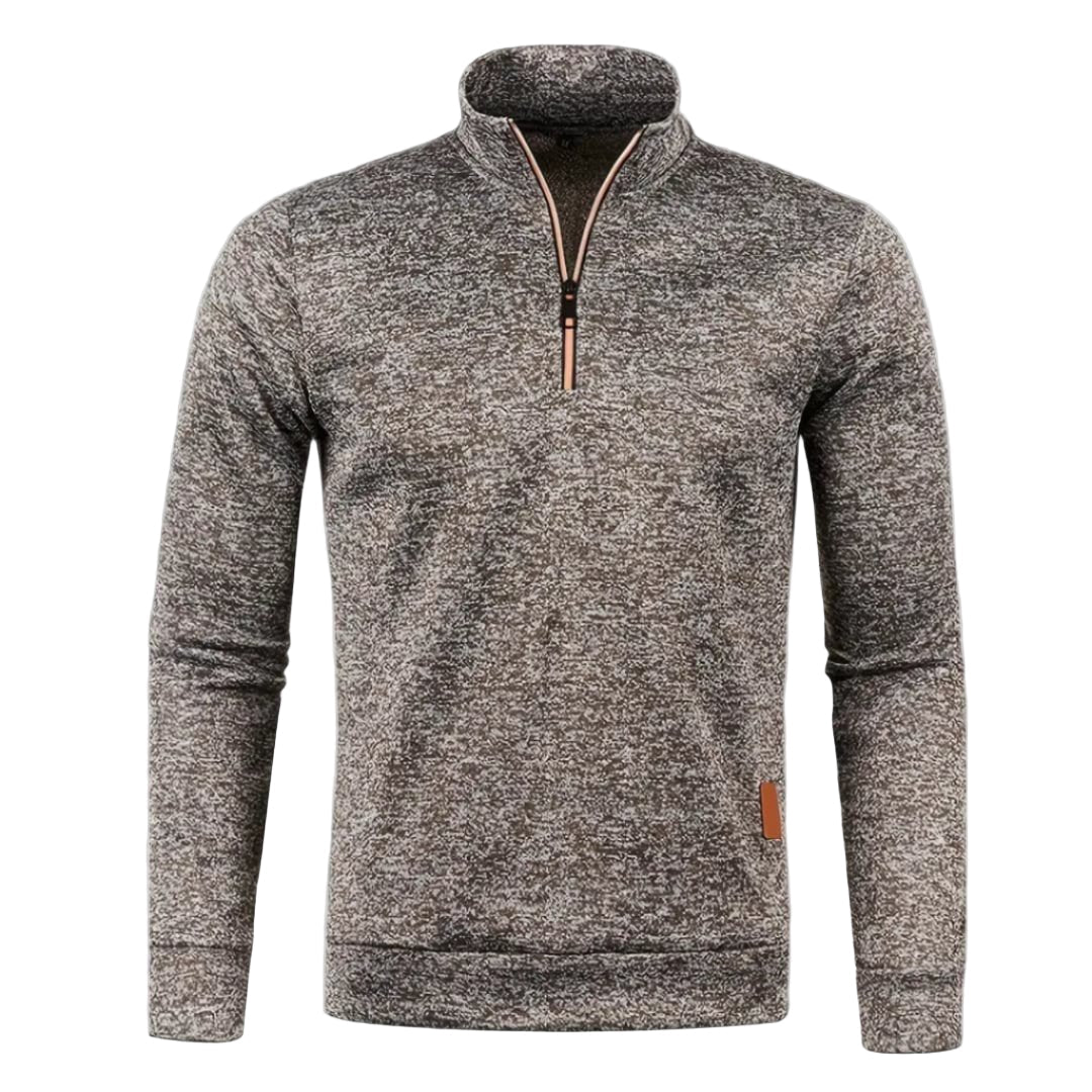 Men’s Sporty Half-Zip Sweater – Casual Long-Sleeve Pullover