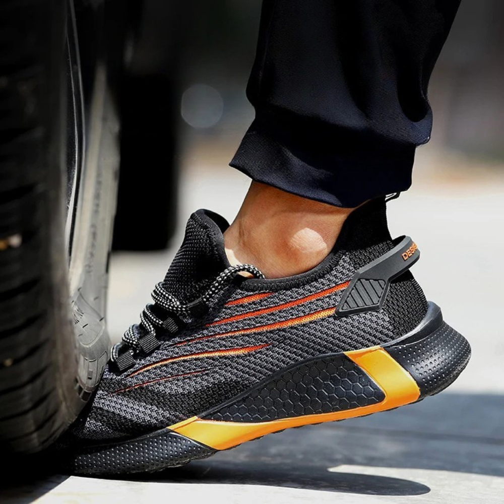 Men’s Lightweight Safety Shoes – Sporty Steel Toe Work Sneakers
