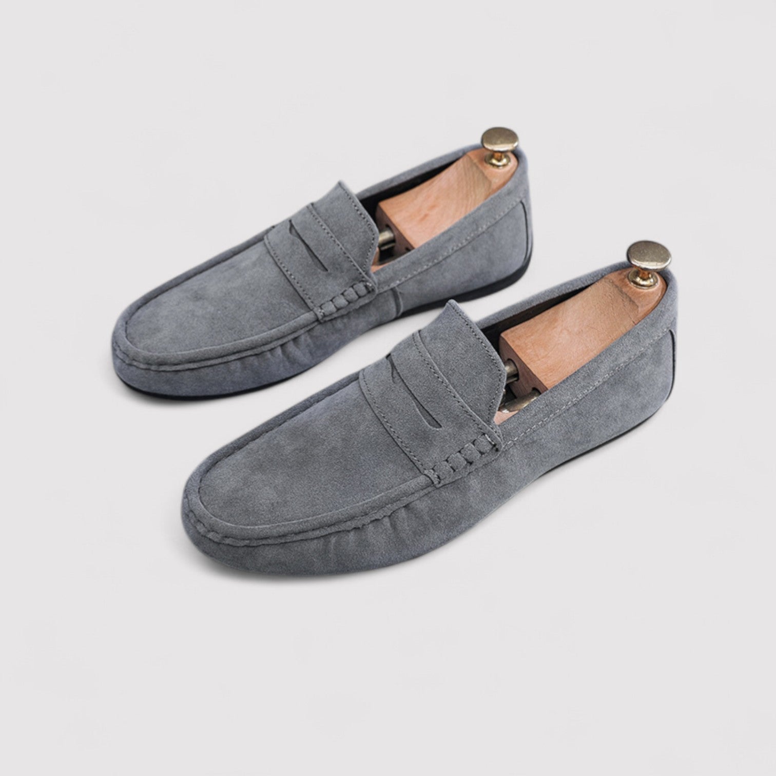 The Fabrizzio Suede Penny Loafers – Men’s Classic Slip-On Dress Shoes