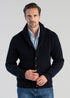 Men’s Lambswool Shawl Collar Jacket – Classic Knit Cardigan Style - Solorfit