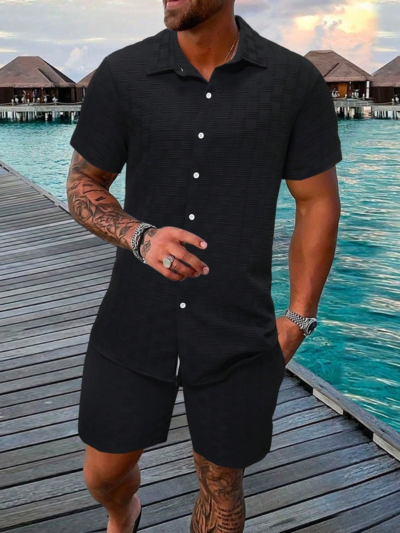 Vero – Men's Summer Set with Shirt and Shorts | Lightweight 2-Piece Outfit