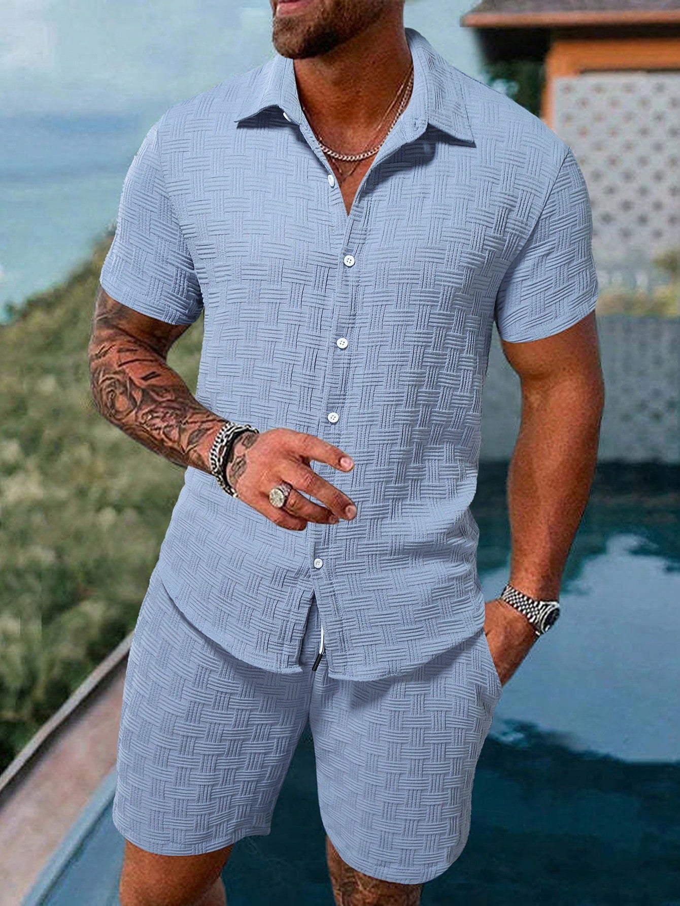 Vero – Men's Summer Set with Shirt and Shorts | Lightweight 2-Piece Outfit