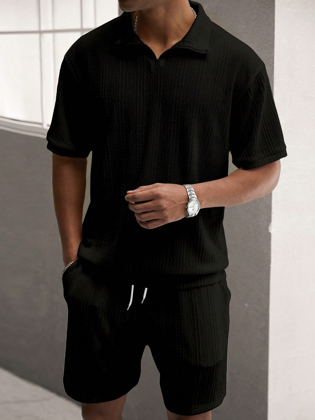Vero – Men's Summer Set with Short Sleeve Shirt & Shorts