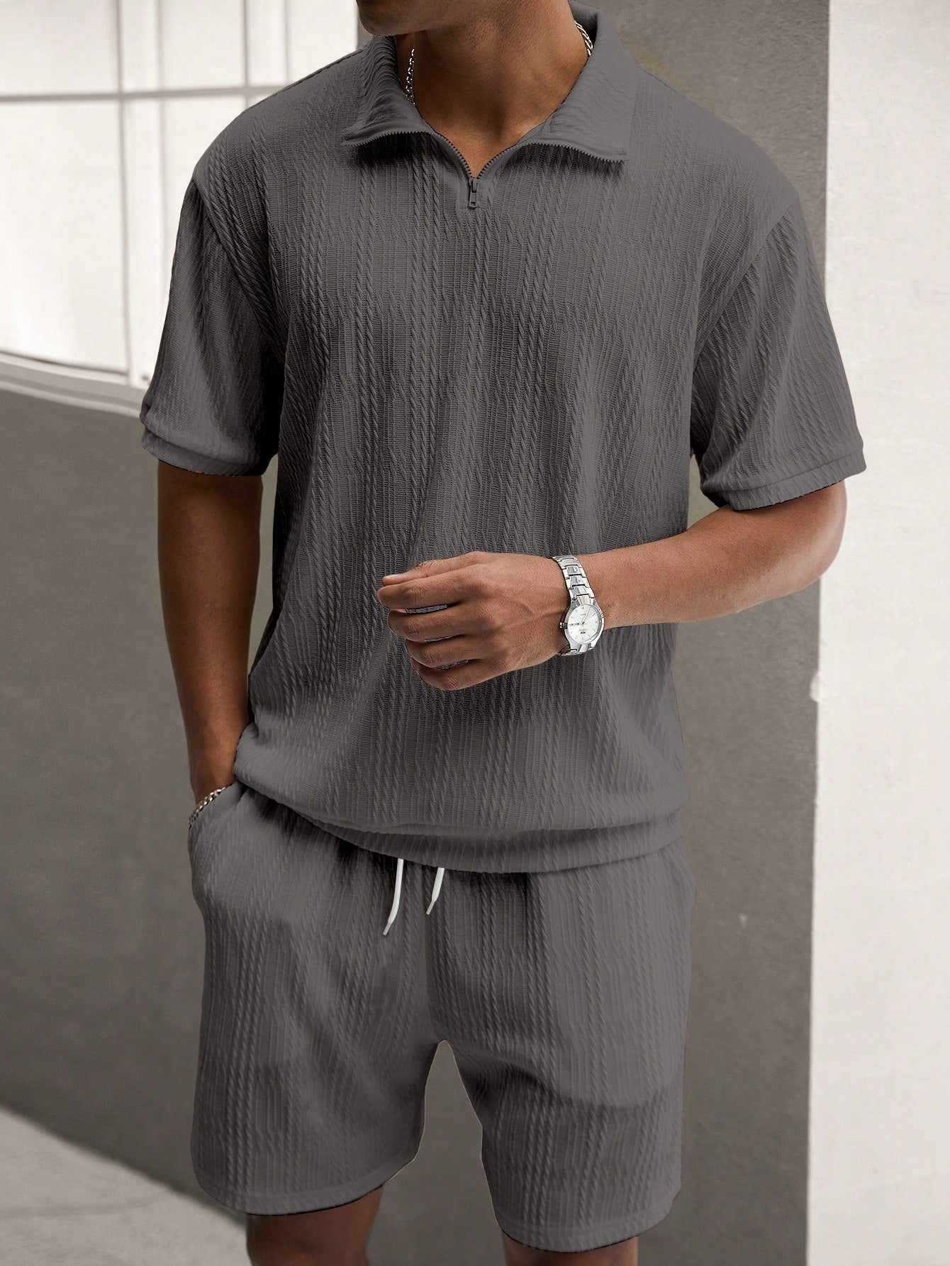Vero – Men's Summer Set with Short Sleeve Shirt & Shorts