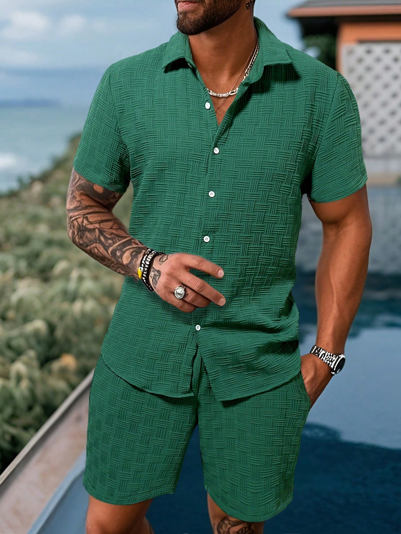 Vero – Men's Summer Set with Shirt and Shorts | Lightweight 2-Piece Outfit
