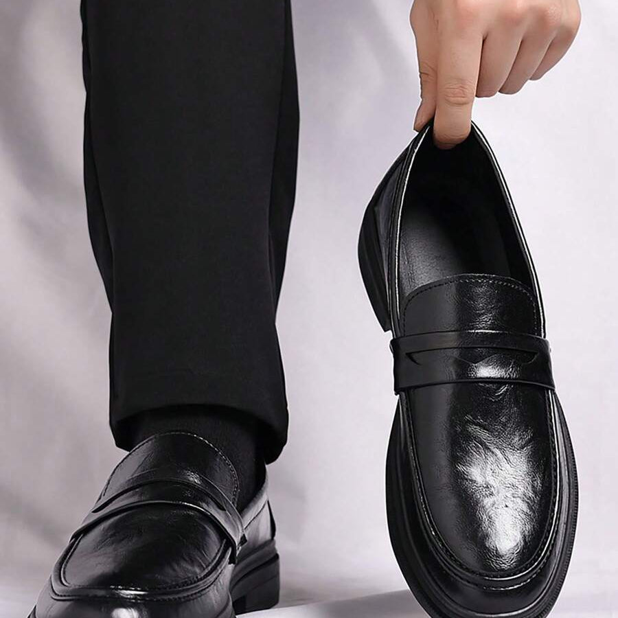 Men’s Soft Slip-On Dress Shoes – Retro Casual Non-Slip Loafers | Stylish Everyday Shoes