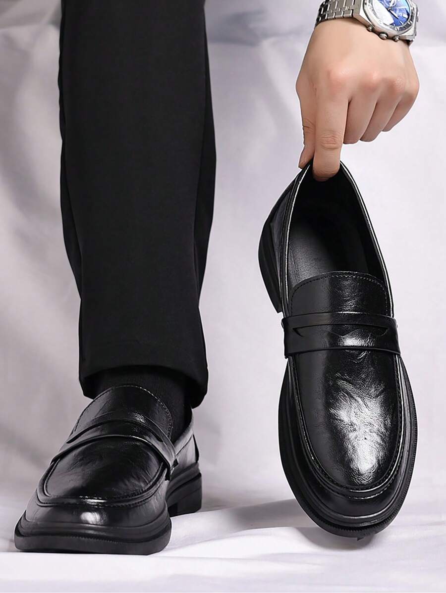 Men’s Soft Slip-On Dress Shoes – Retro Casual Non-Slip Loafers | Stylish Everyday Shoes