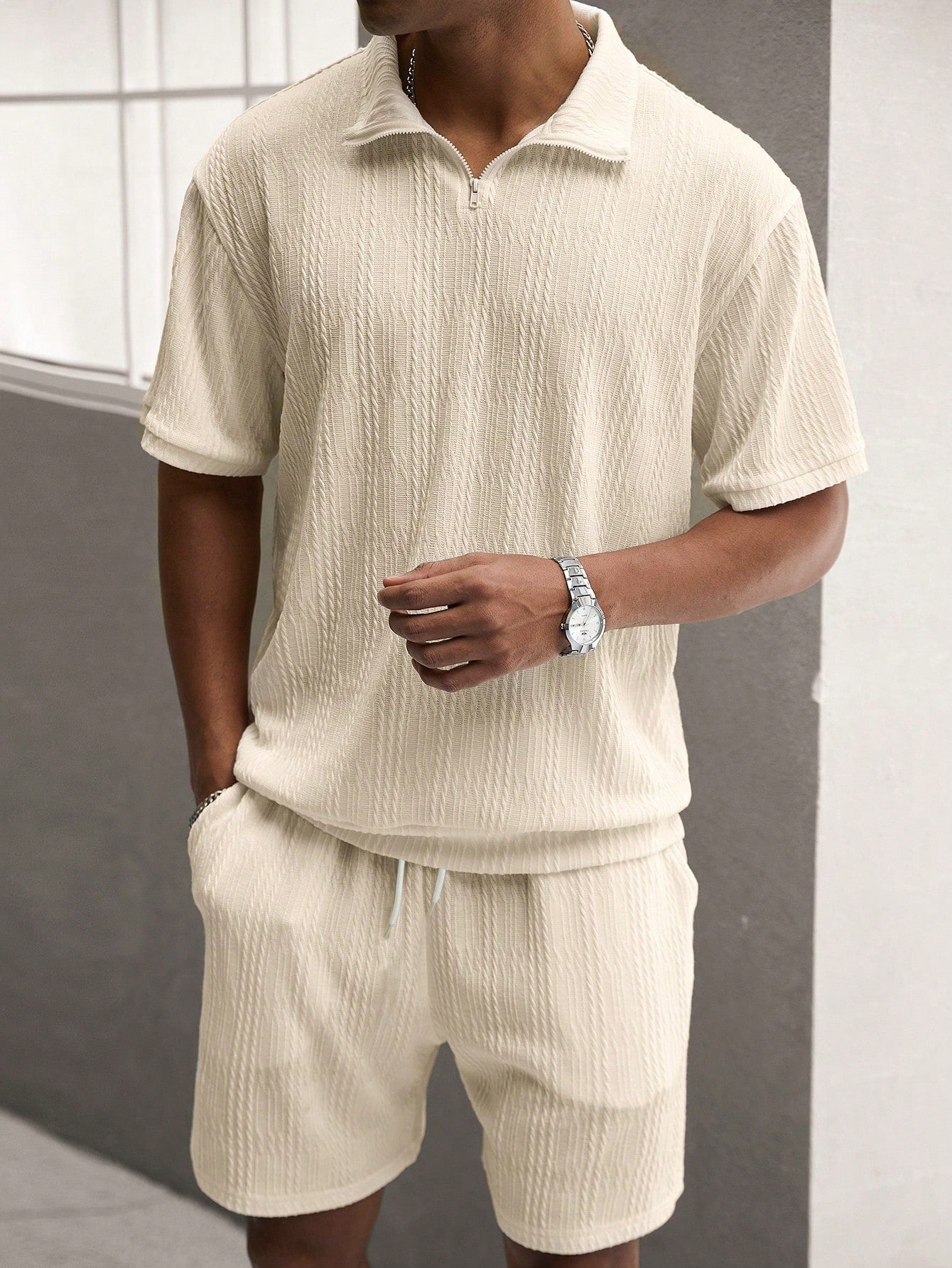 Vero – Men's Summer Set with Short Sleeve Shirt & Shorts