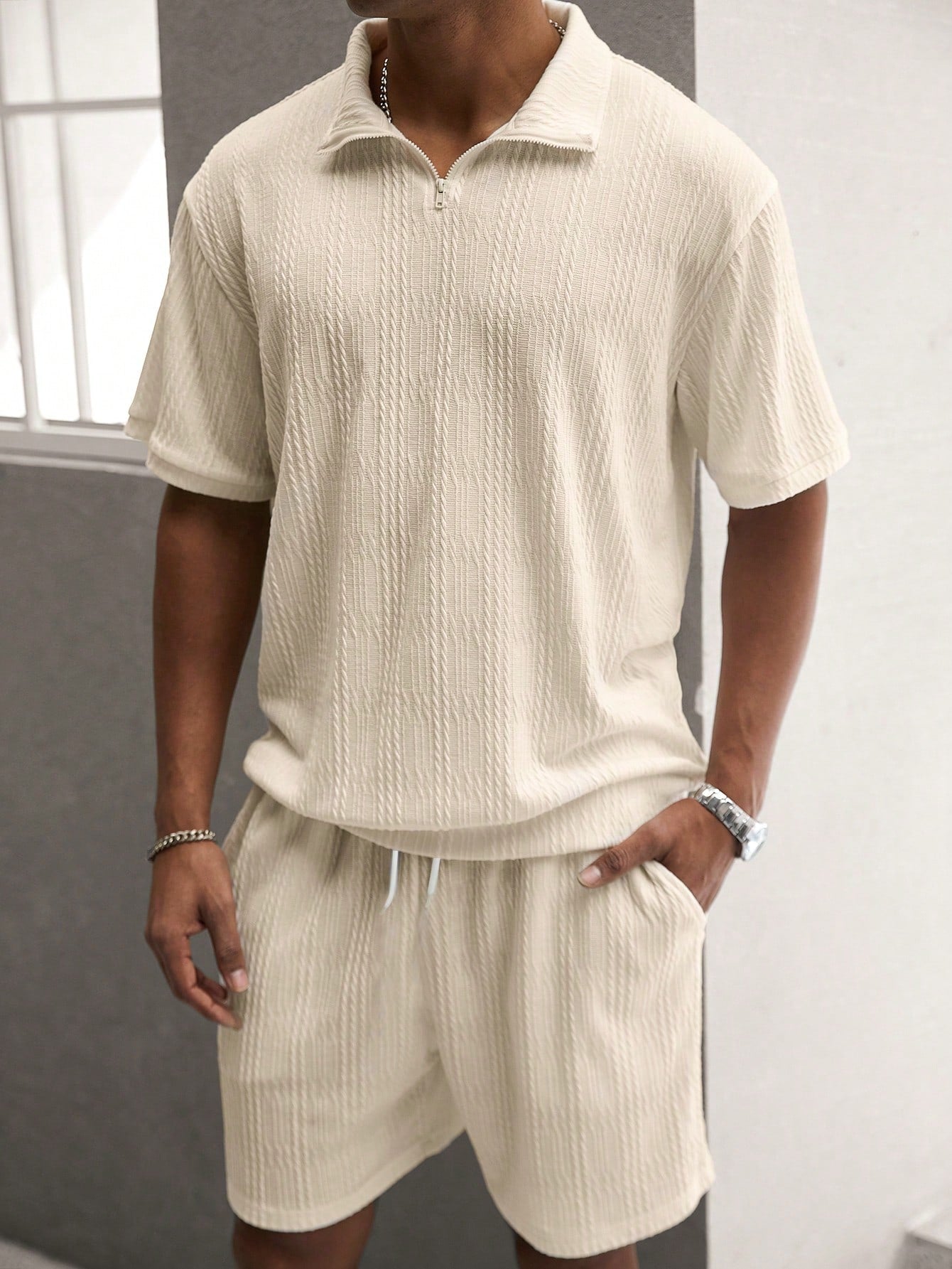 Vero – Men's Summer Set with Short Sleeve Shirt & Shorts