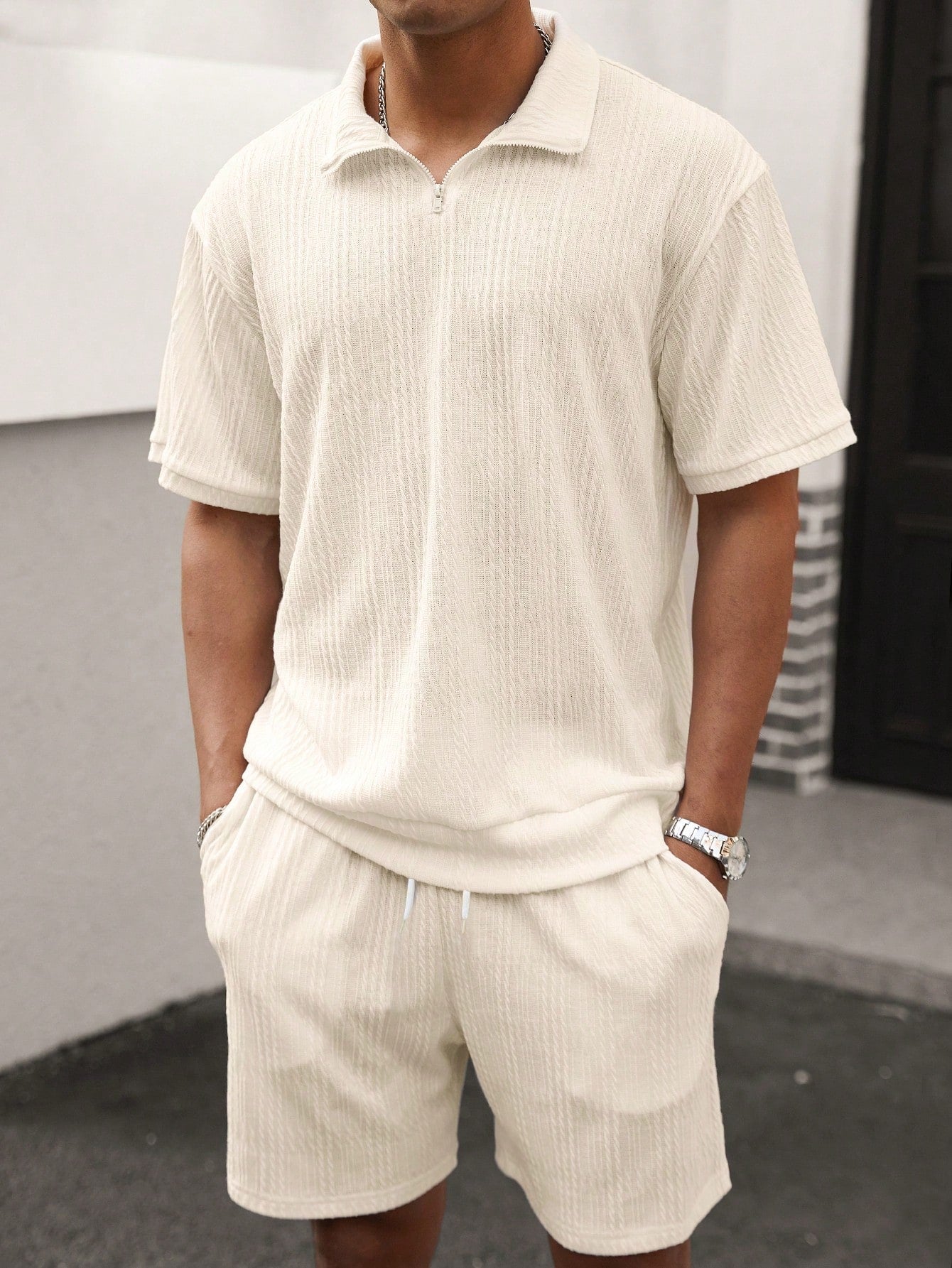 Vero – Men's Summer Set with Short Sleeve Shirt & Shorts