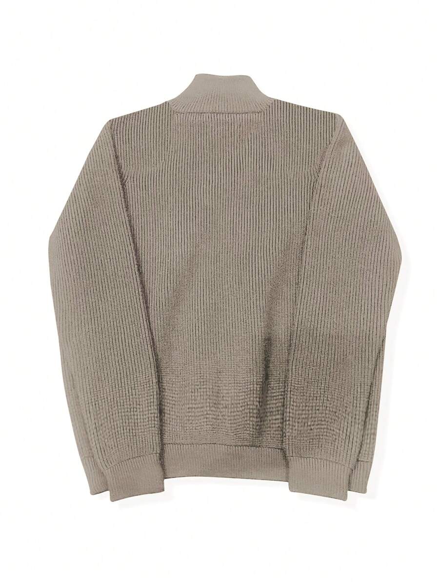 Men’s Casual Solid Cardigan – Versatile Knit for Autumn & Winter