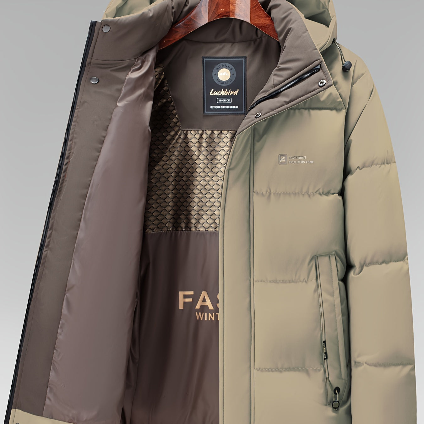 Winter Men’s Hooded Jacket – Thickened Warm Windbreaker with Modern Two-Tone Design