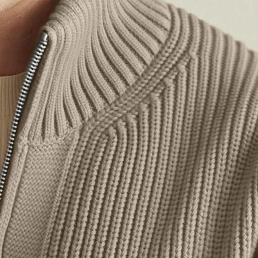 Men’s Casual Solid Cardigan – Versatile Knit for Autumn & Winter