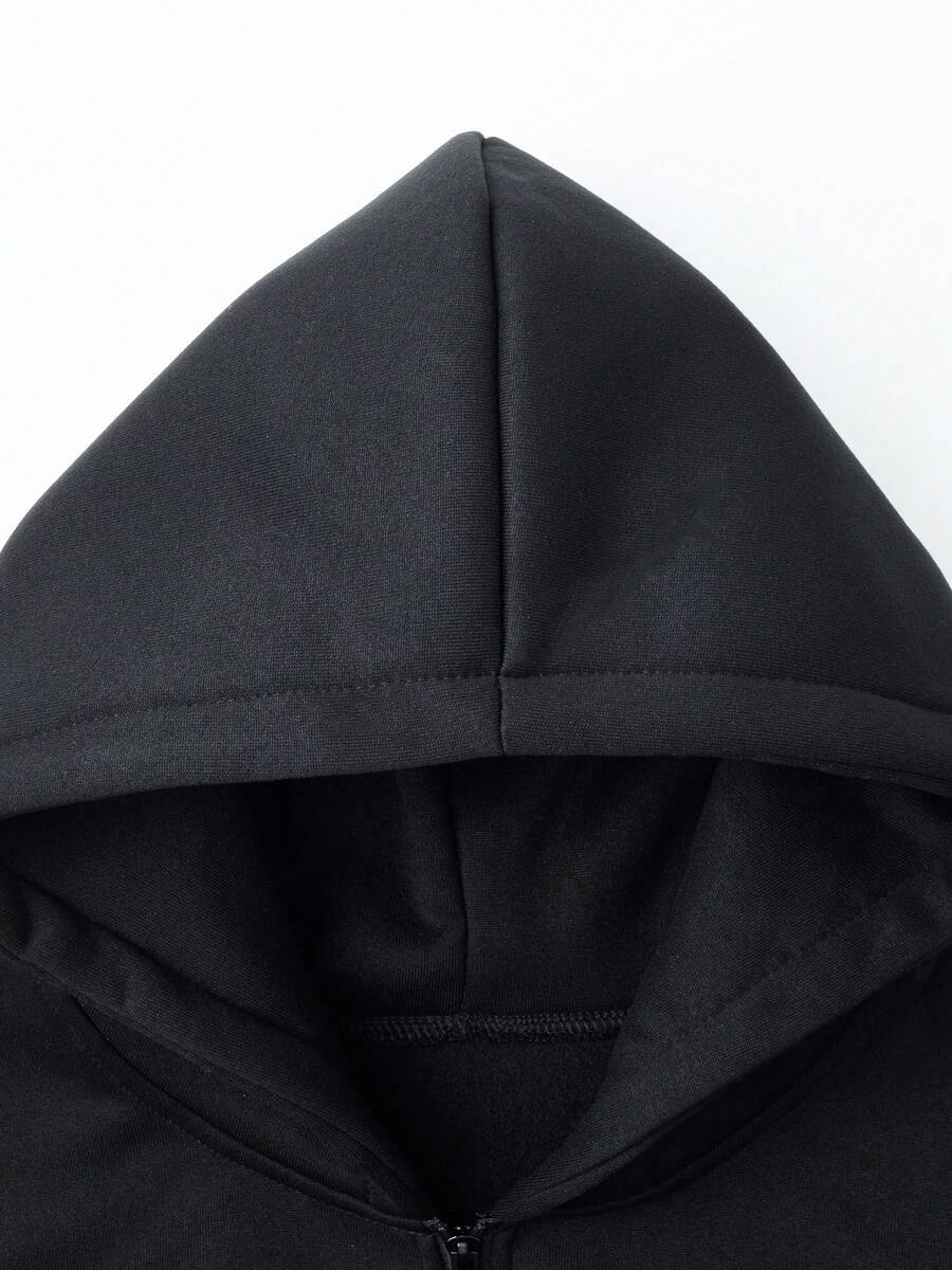 Men’s Two-Piece Grey Hoodie Set | Comfortable Streetwear Tracksuit