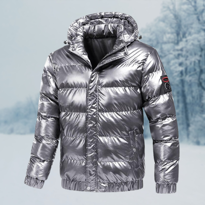 Windproof Men’s Puffer Jacket – Quilted Insulated Shell