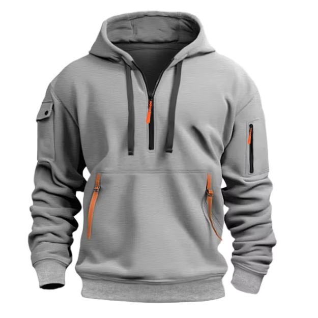 Ethan | Men's half zip hoodies with pockets - Solorfit
