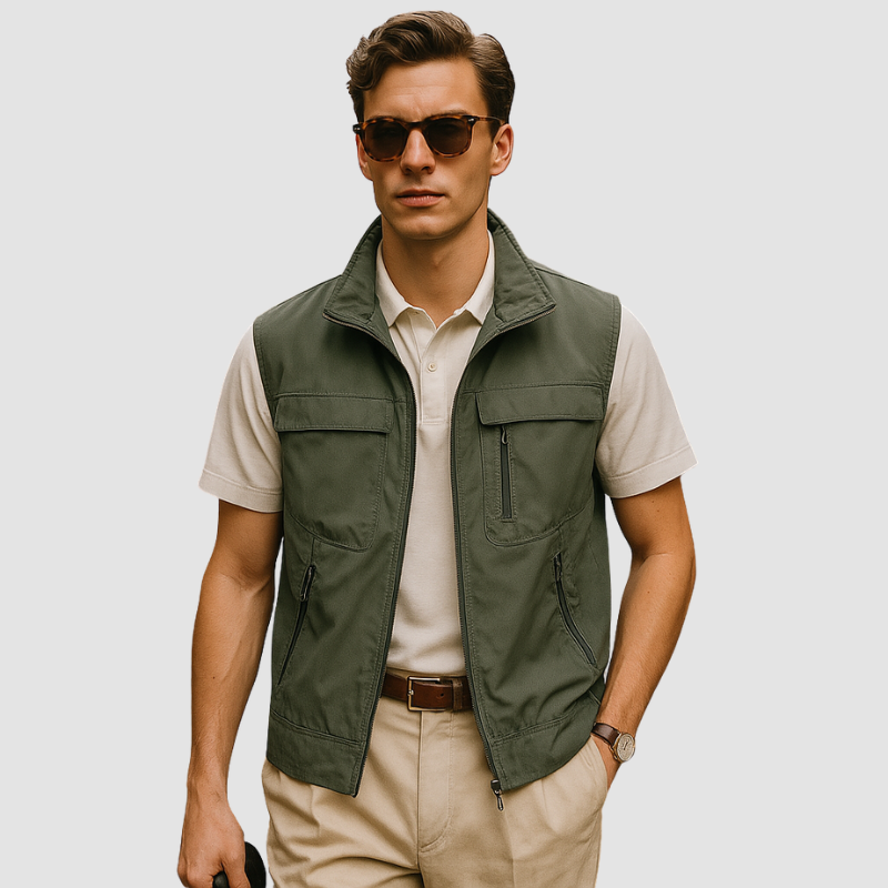 Ben | Men’s Lightweight Bodywarmer Vest – Sleeveless Zip Jacket for Casual Wear