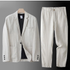 Men’s Elegant Linen Suit – Two-Piece Blazer and Trousers Set - Solorfit