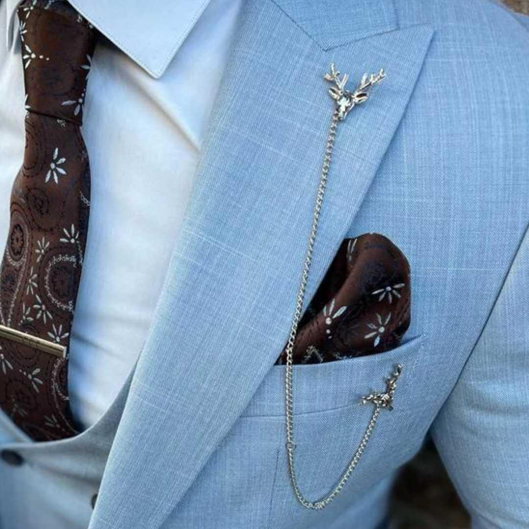 Men’s Suit Accessory Chain – Reindeer Style Formal Pocket