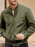 Solorfit | Men's Lightweight Retro Zip-Up Jacket – Solid Color, Baseball Collar, Machine Washable, Casual Style - Solorfit
