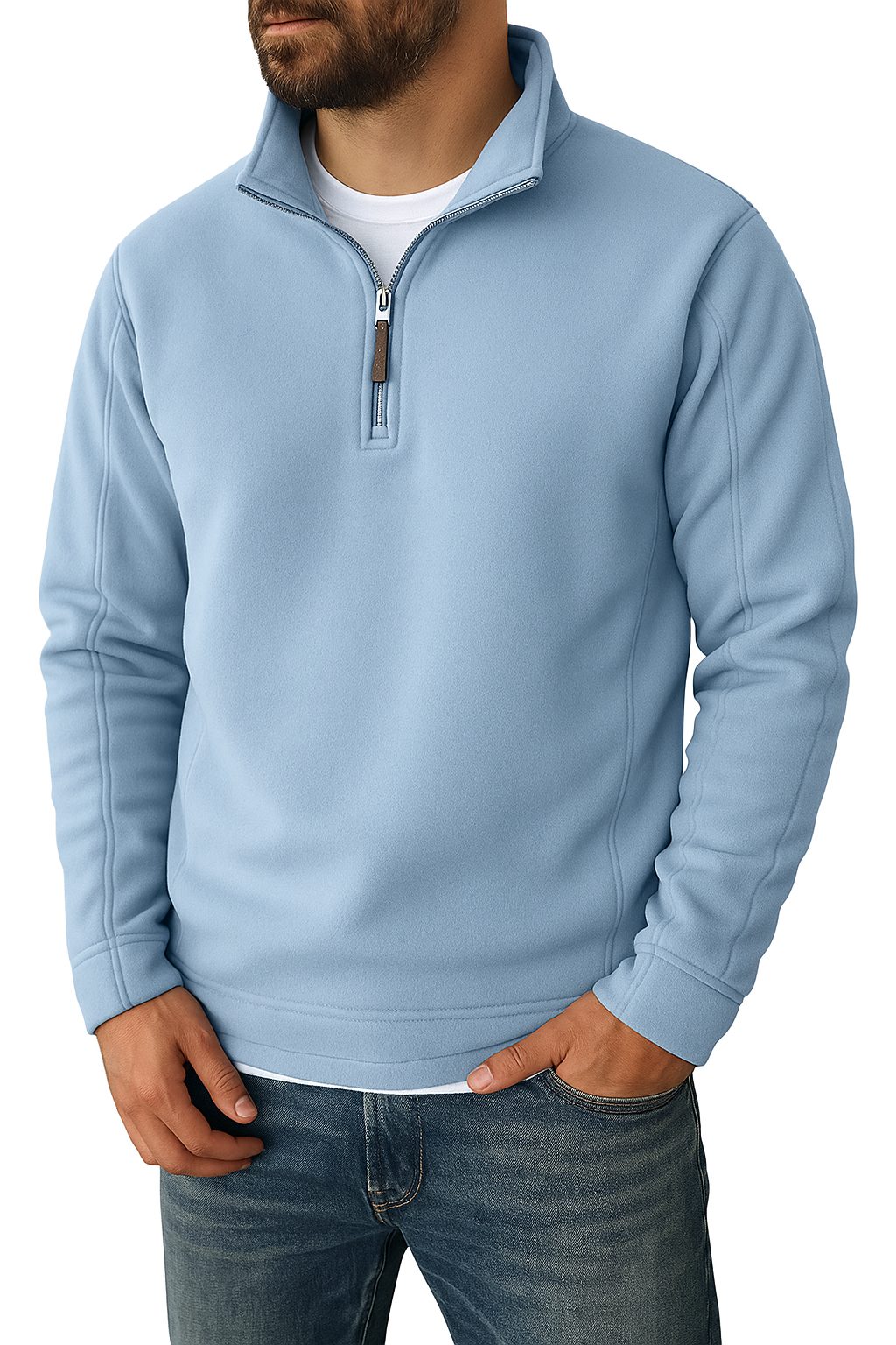 Retro Half-zip Stand Collar Sweatshirt Sweater