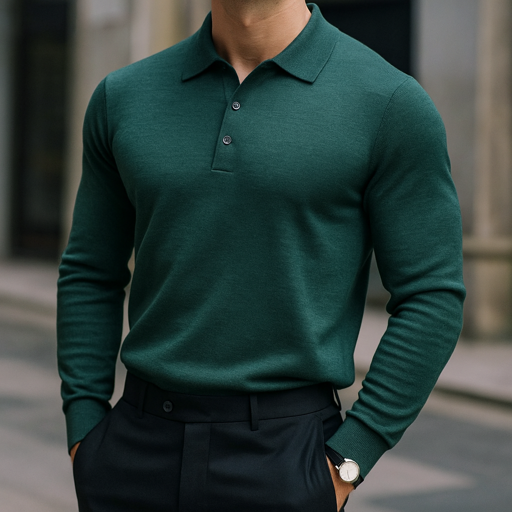 Men’s Merino Wool Polo – Luxury Soft Knit Shirt | Breathable, Warm & Timeless Style