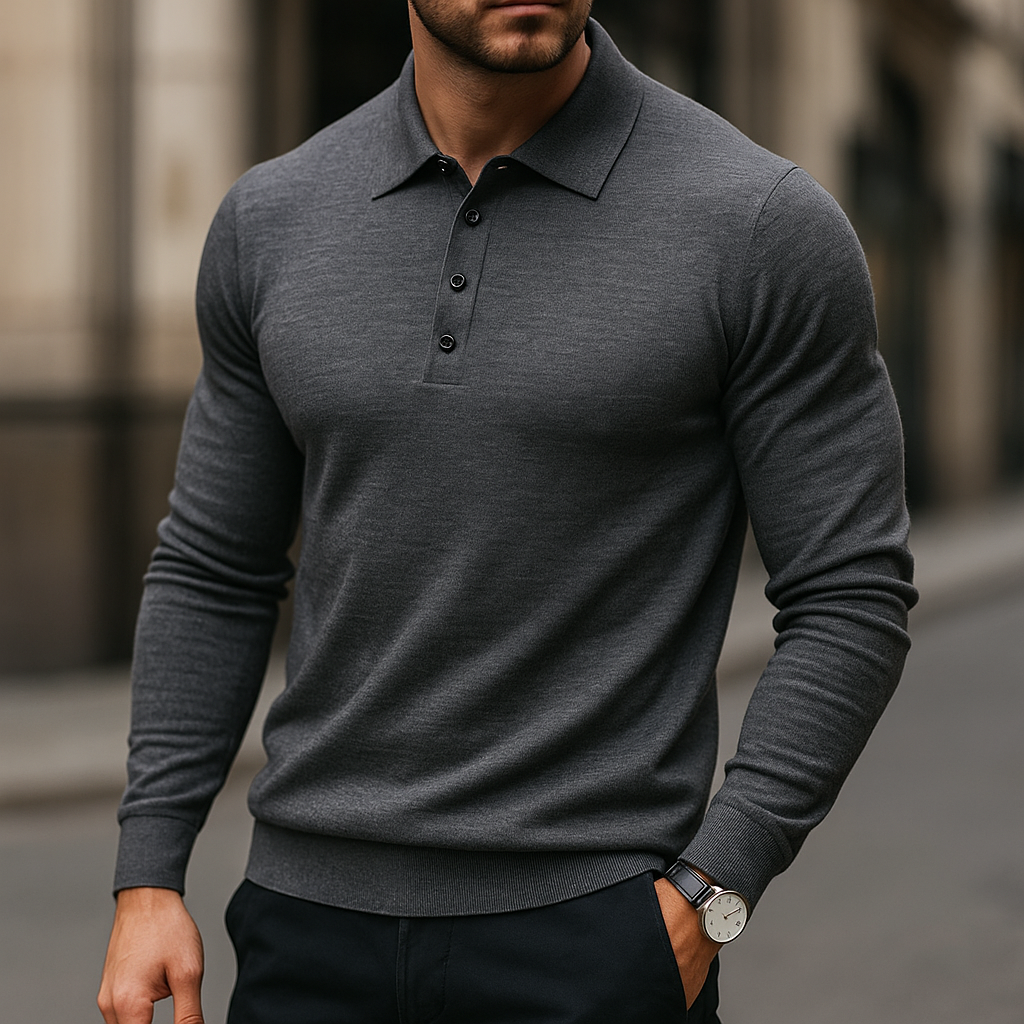 Men’s Merino Wool Polo – Luxury Soft Knit Shirt | Breathable, Warm & Timeless Style