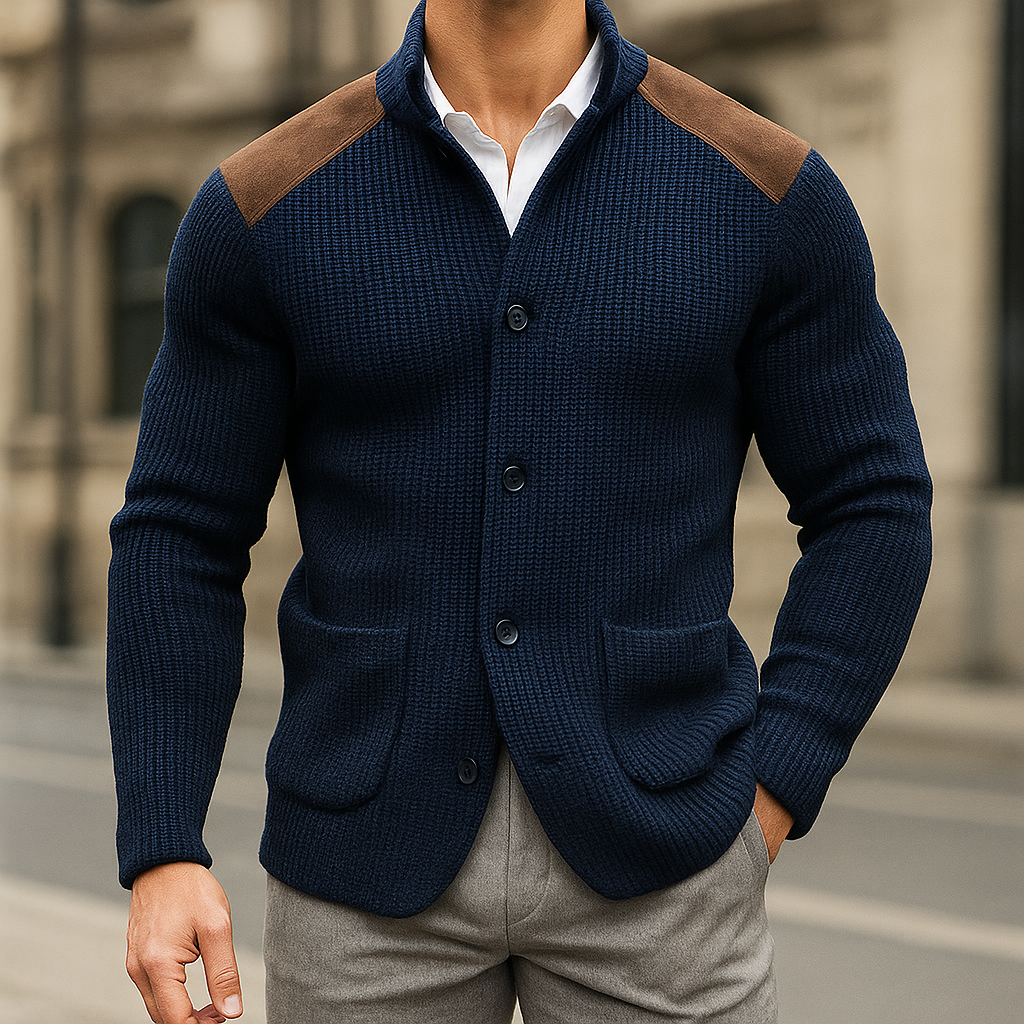 Alessio Knitted Blazer – Men’s Soft Tailored Knit Jacket | Smart-Casual Italian Style
