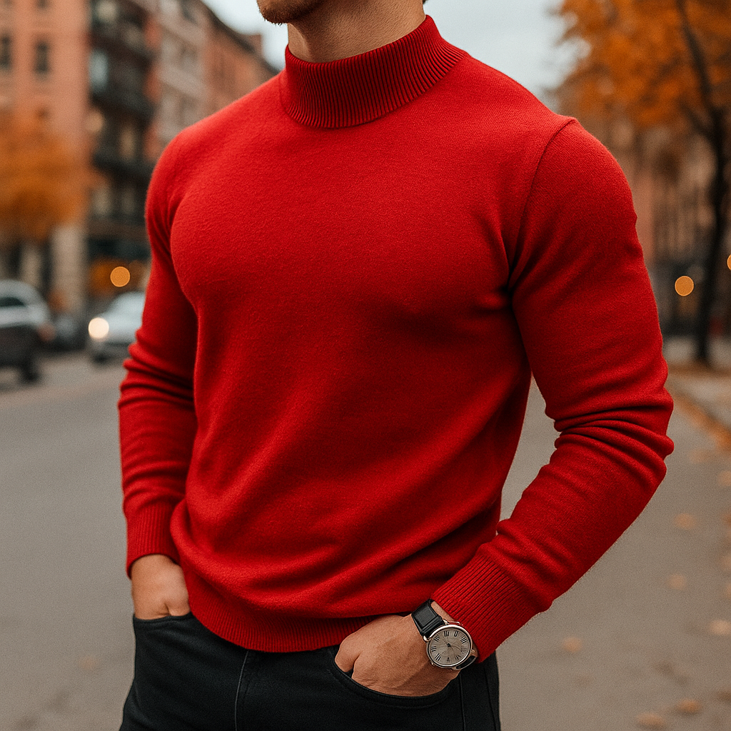 Merino Wool Turtleneck Sweater – Men’s Luxury Soft Knit | Warm
