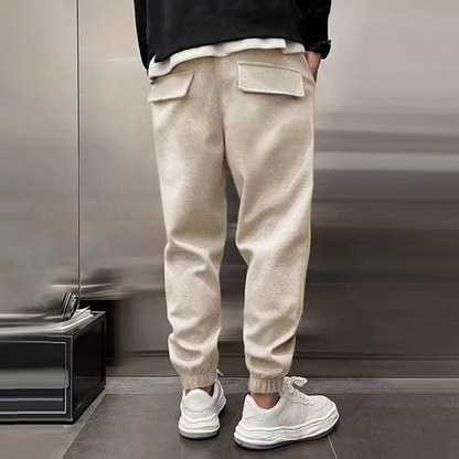 Men's sports pants with drawstring waistband