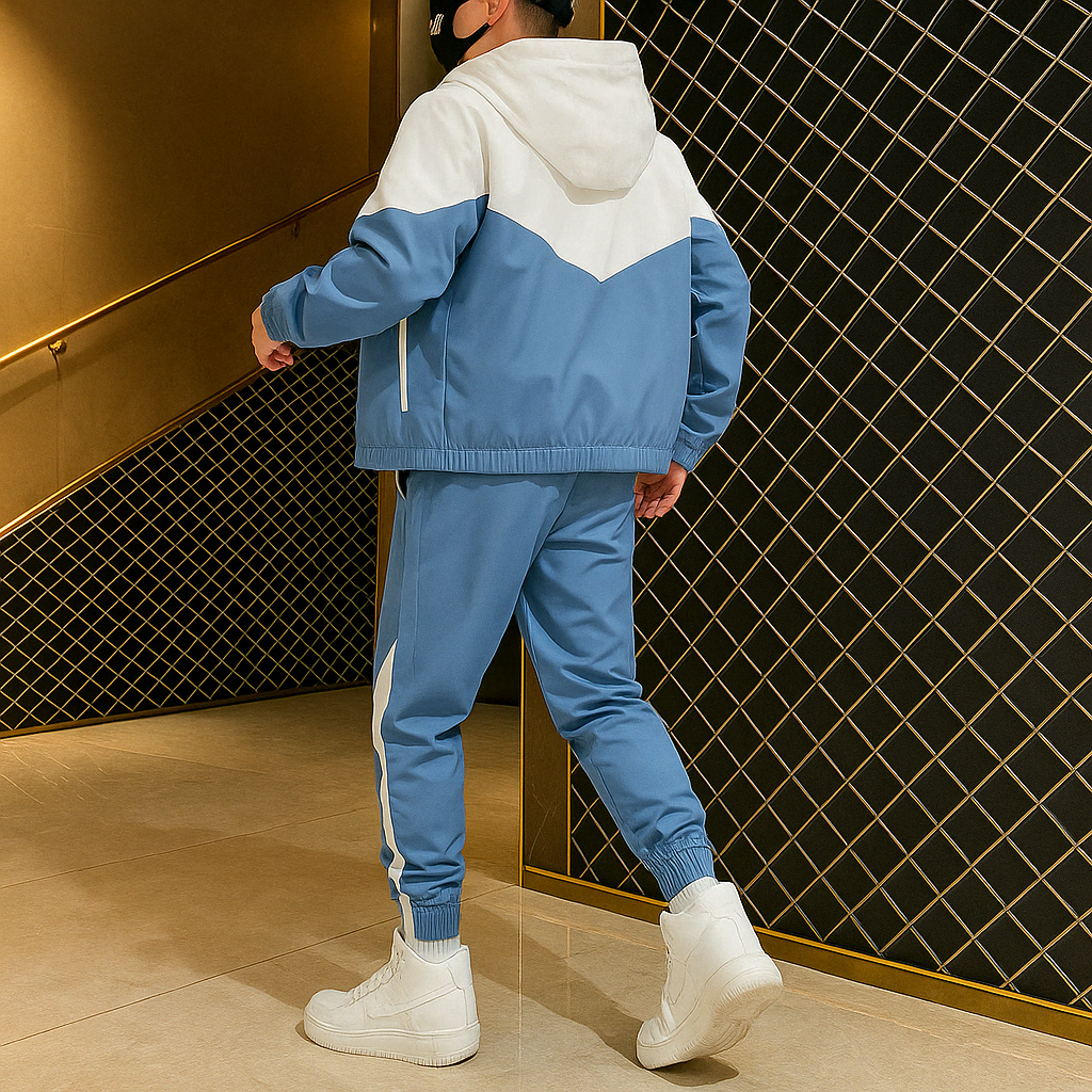 Vellaro Dual-Tone Tracksuit – Modern Streetwear Comfort & Style