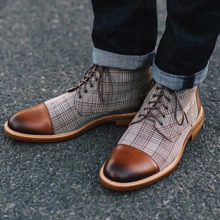 Rathna Dress Boots – Men’s Elegant Leather Look Ankle Boots