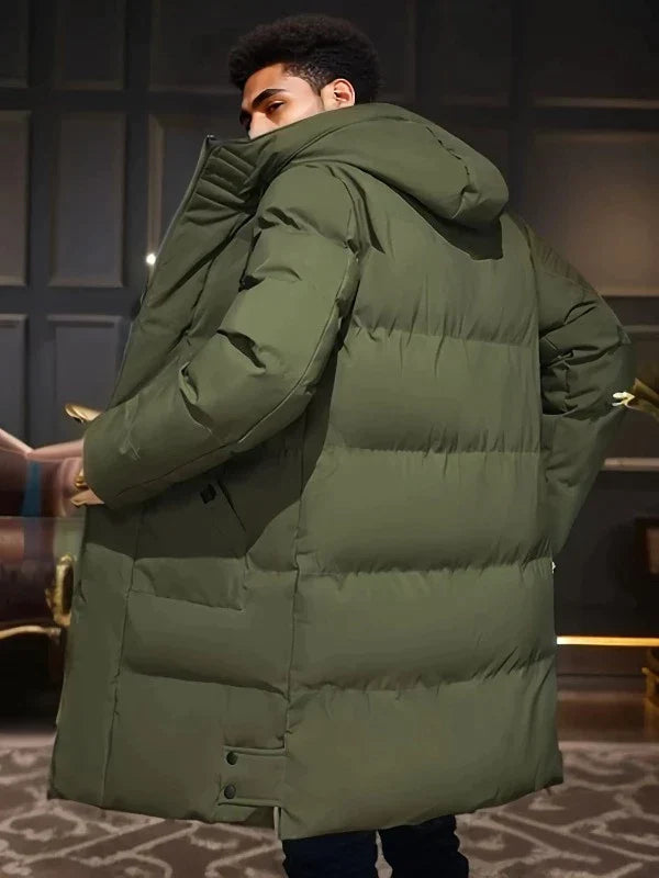 Elegant Long Men’s Coat – Warm Winter Overcoat - Solorfit