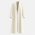 Women’s White Lapel Coat – Classic Long Overcoat for Casual and Formal Wear - Solorfit