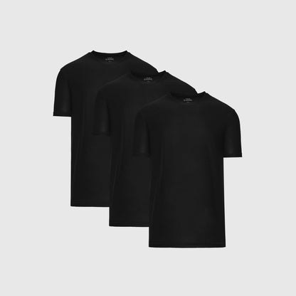 All Black Active Crew Neck 3-Pack