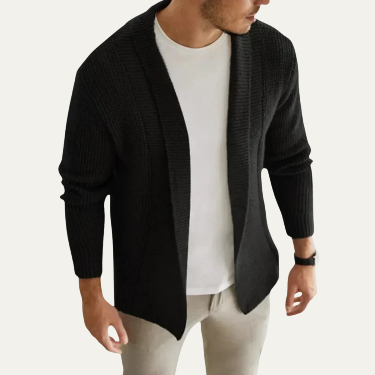 The Sherborne Men's Knitted Open Front Lightweight Cardigan